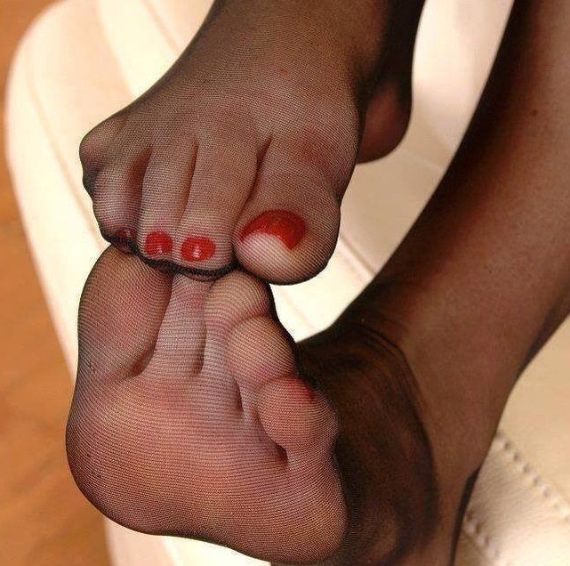 Black Teen Stockings Feet