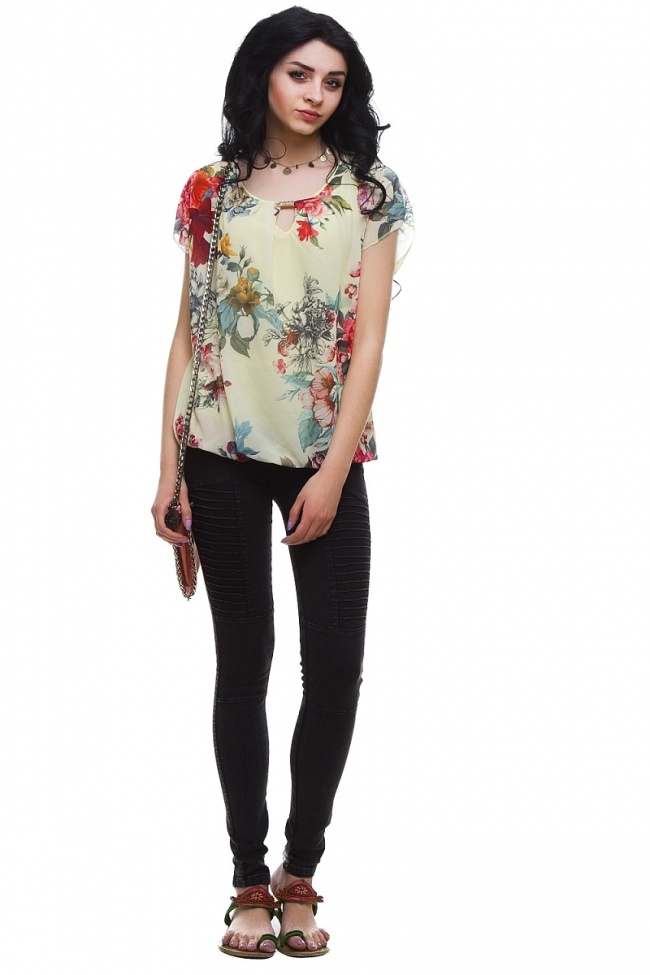 Блузка с цветочным принтом С2674